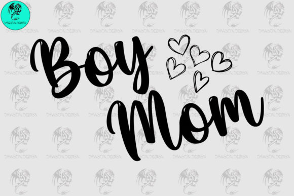 Boy Mom Hearts: Graphics for Crafts & Sales