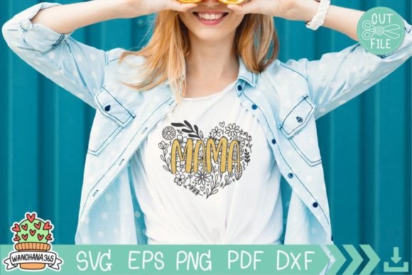 Flower Heart SVG: Graphics for Crafts