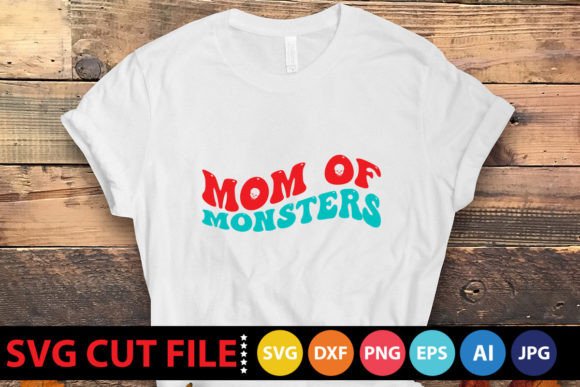Retro Mom of Monsters SVG for Crafts & Graphics