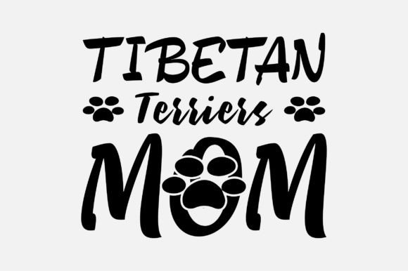 Tibetan Terriers Mom Dog Lover SVG: Graphics for Crafts